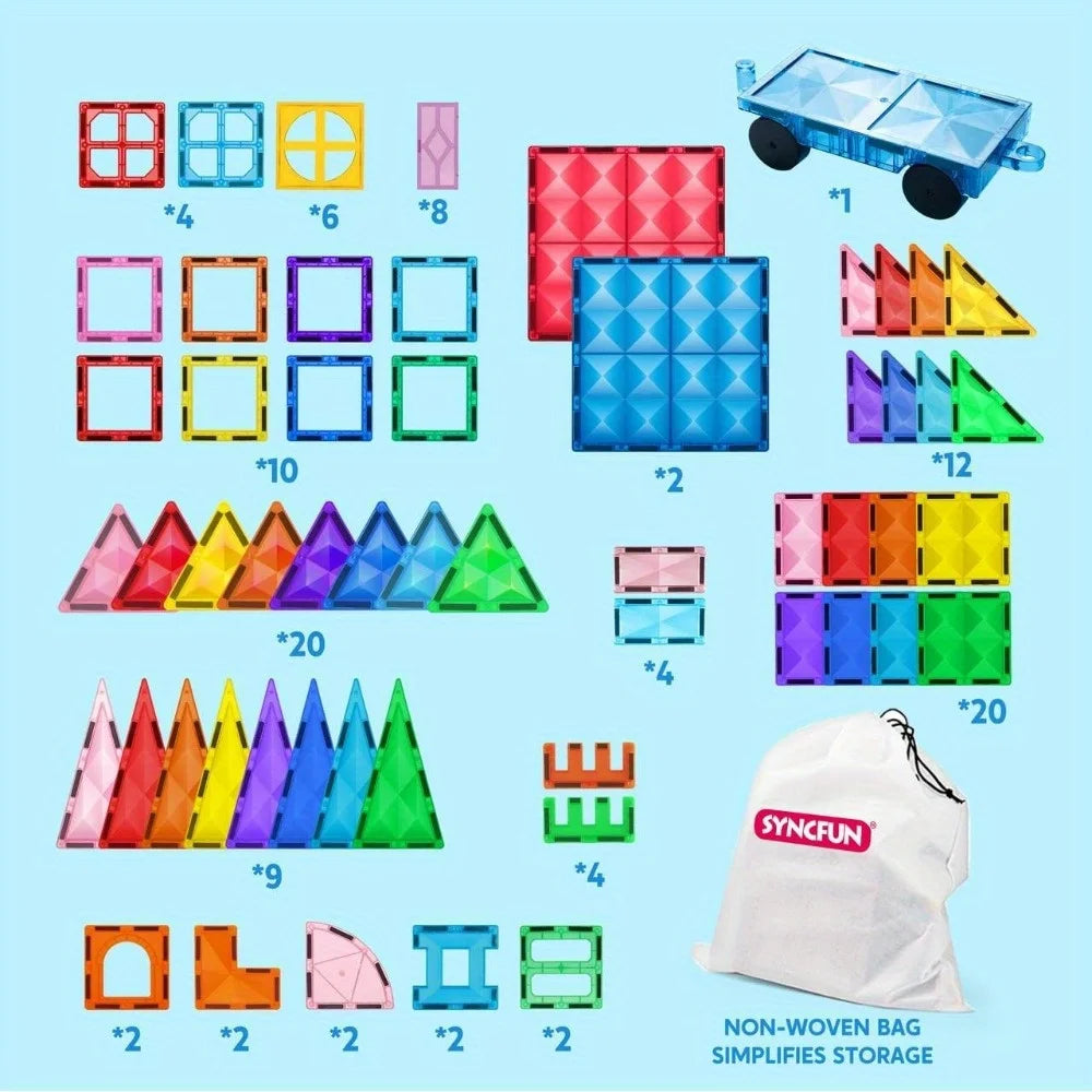 110/66/50 PCS Magnetic 3D Building Tile Sets