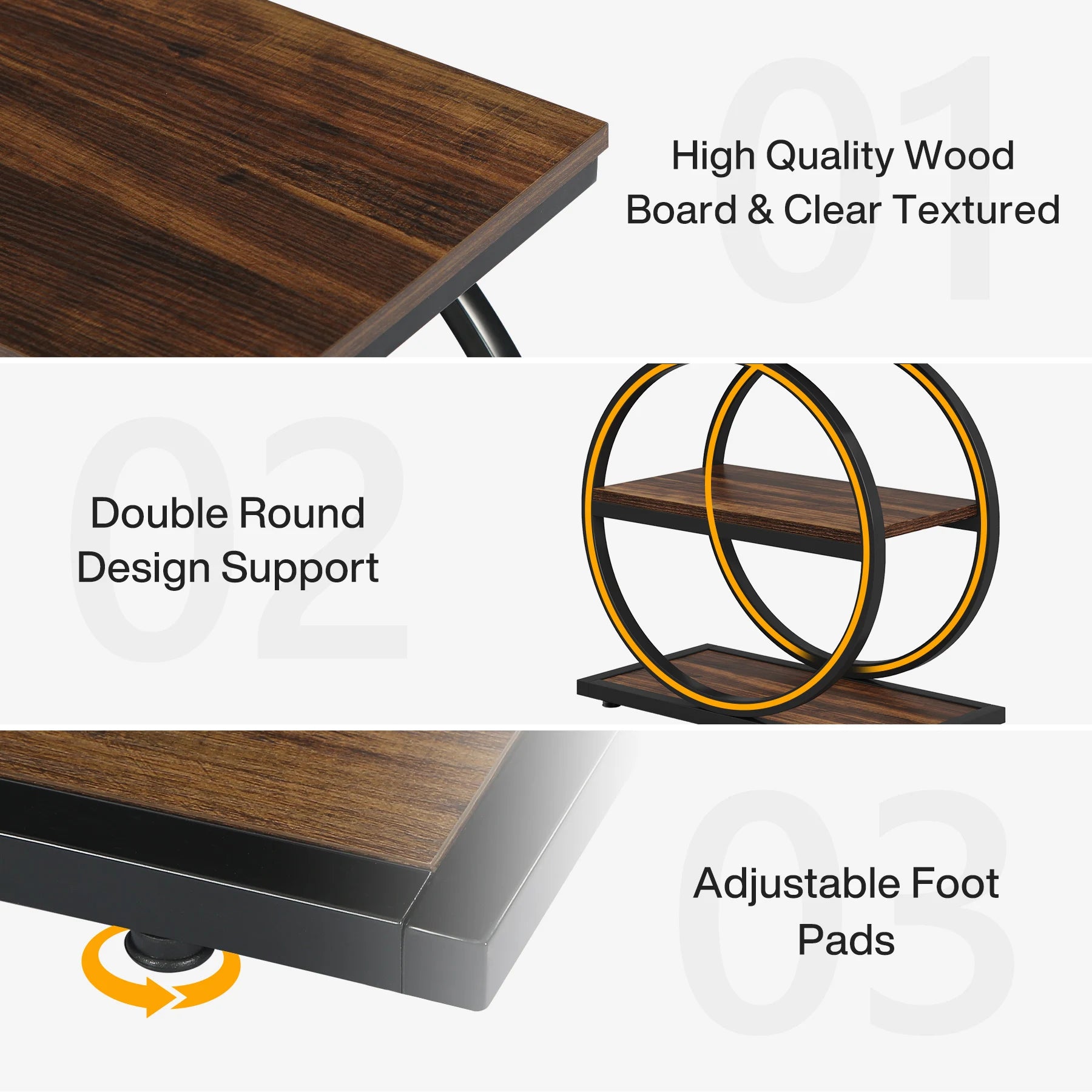 Modern/Retro/MCM End Table with 3 Storage Shelves