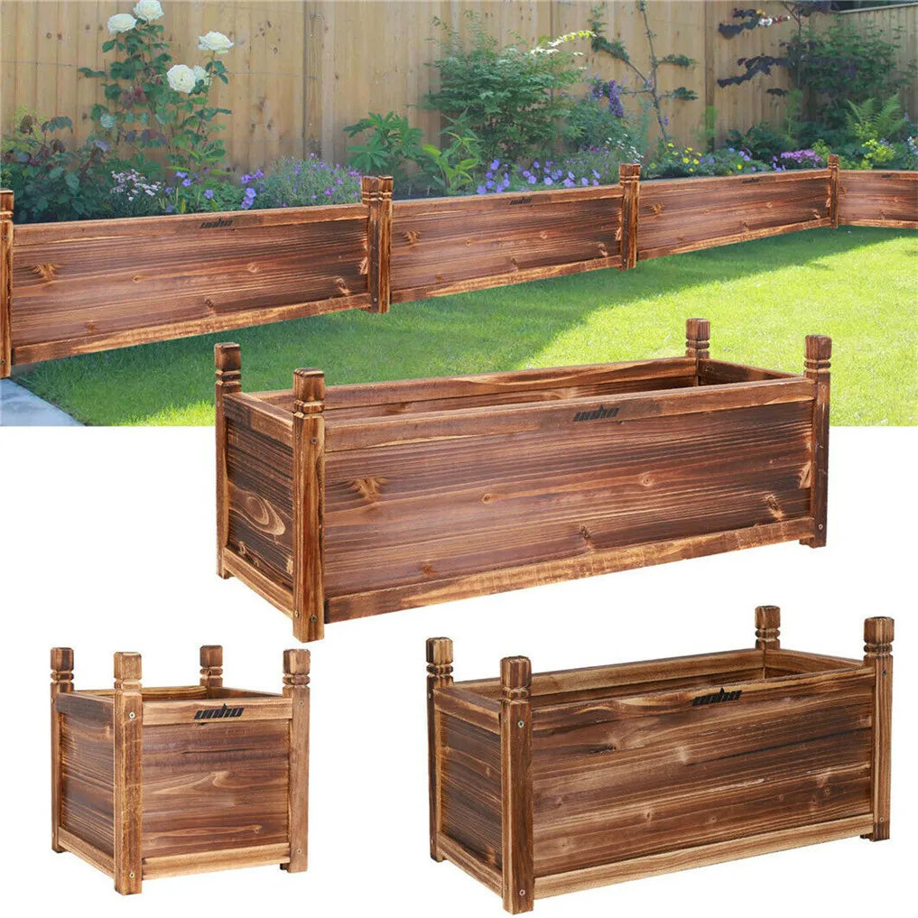Wooden Raised Flower Bed  Vegetable Planter