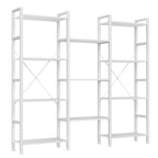 4-Tier Wide Display Bookshelf With Storage, Adjustable