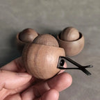 New Handmade Car Mounted Circular Diffuser Wood Aromatherapy Natural Black Walnut Solid Wood for Car Air Conditioning Vents
