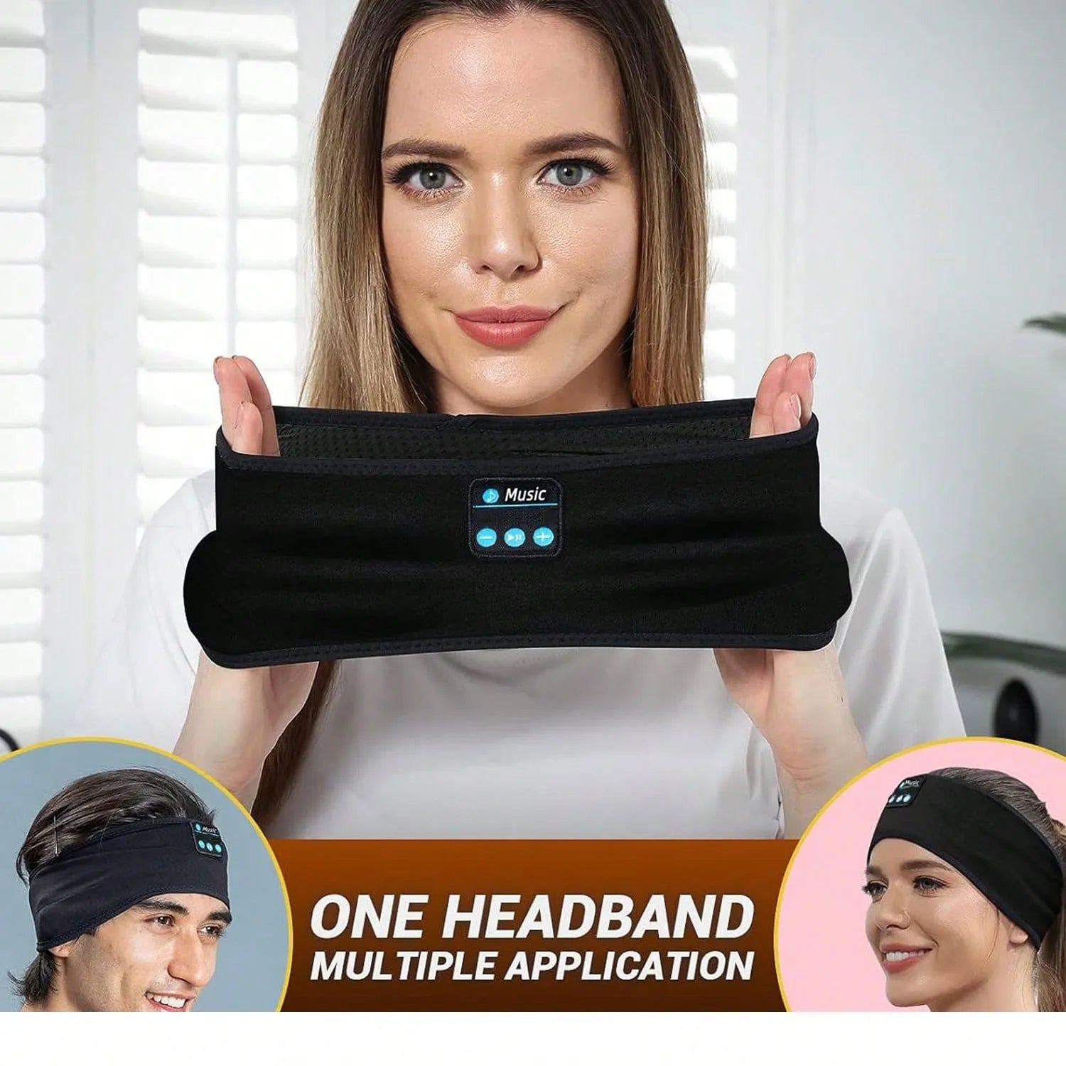 Bluetooth Headphones Headband Wireless With HD Stereo