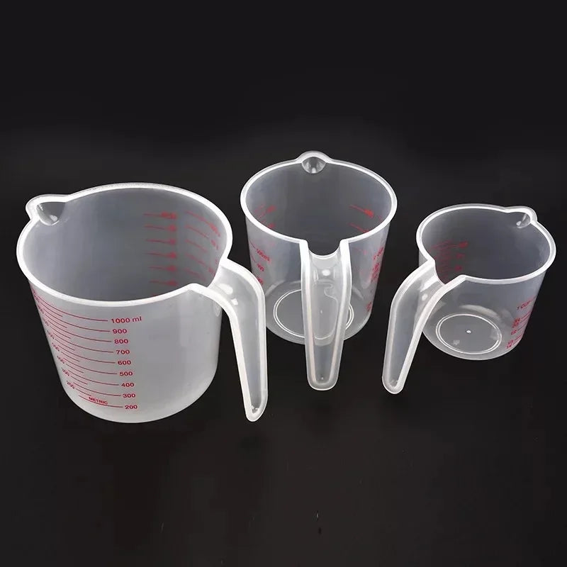 3pcs Plastic Liquid Measuring Cups Set | 250/500/1000ml