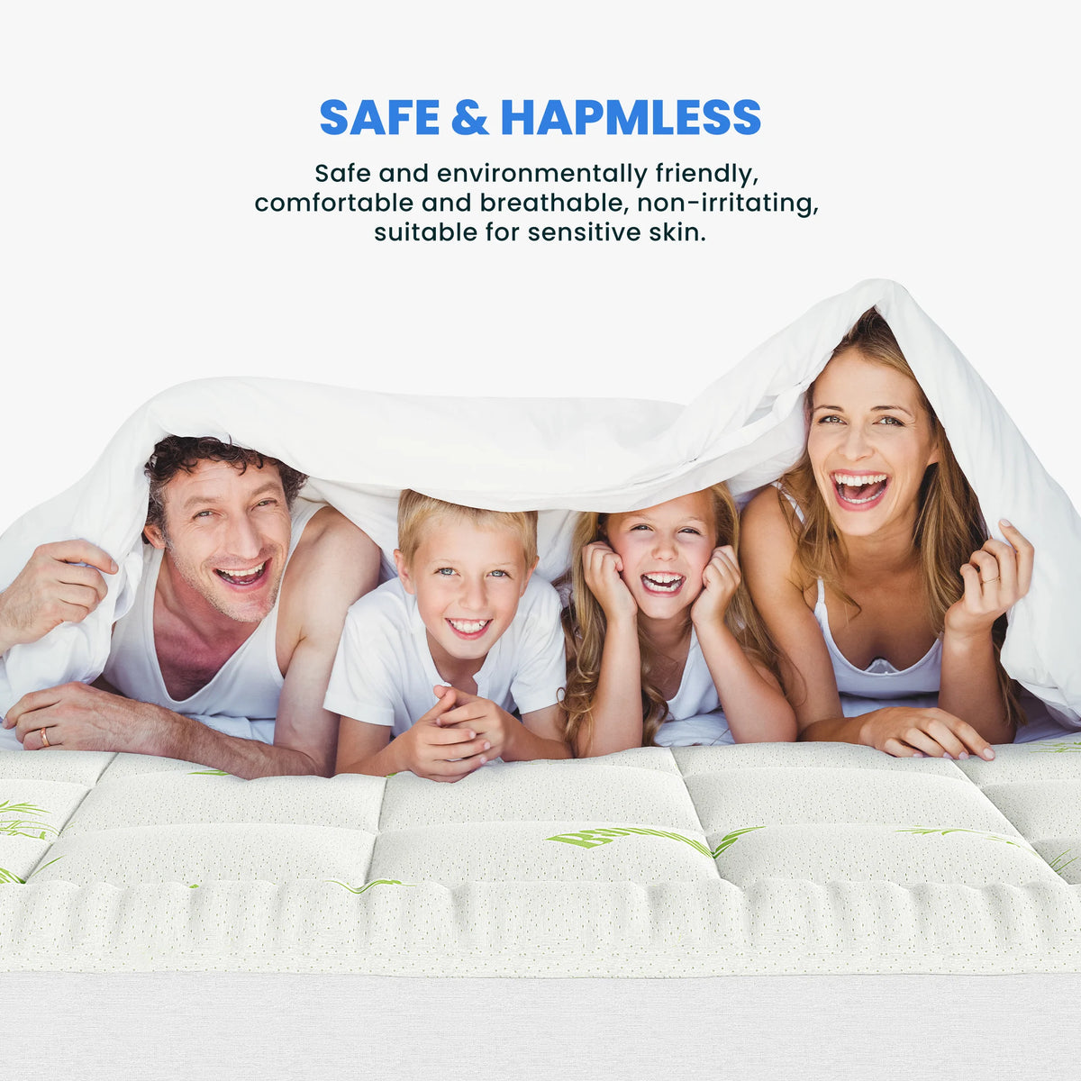 Bamboo Viscose Derived Soft Mattress Topper Breathable Cooling