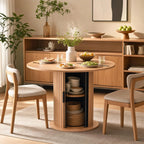 Round Dining Table For 2-4 With Center Storage
