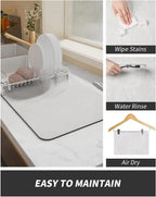 Absorbent Dish Drying & Coffee Station Mat, Various Colors, Sizes