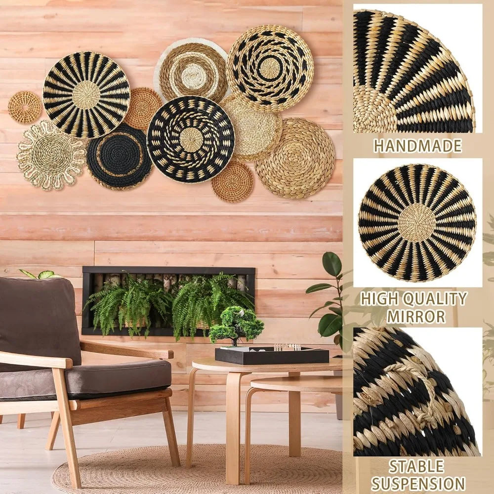 11 Pcs Boho Hanging Wall Basket Set