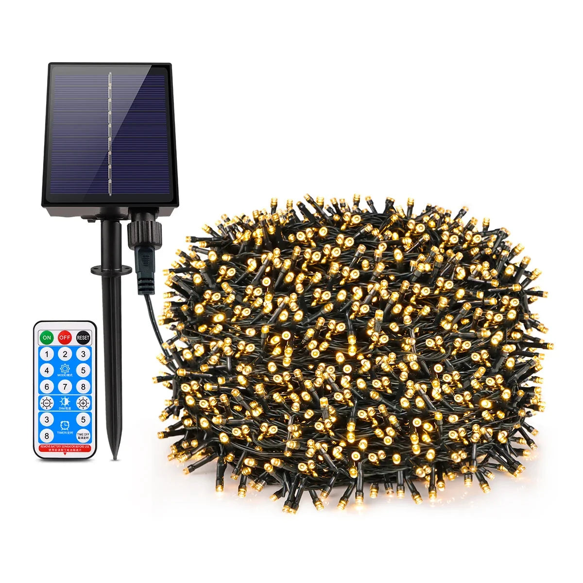 100M Long, 1000 LEDs Waterproof Solar Panel String Light