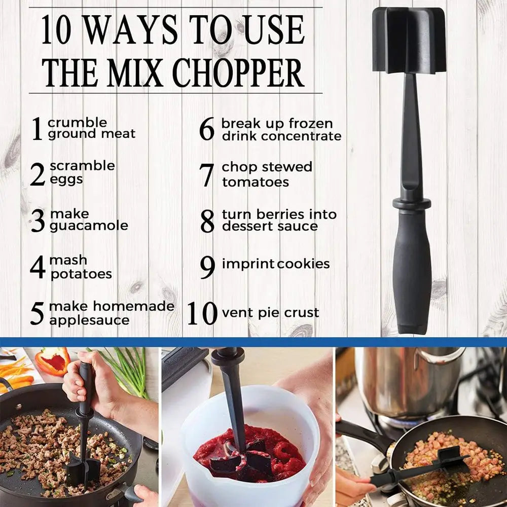 2-Pack Meat Choppers With 5 Curved Blades