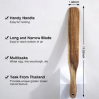 2-Piece Wooden Utensil Set for Baking, Mixing, and Stirring in Non-Stick Cookware