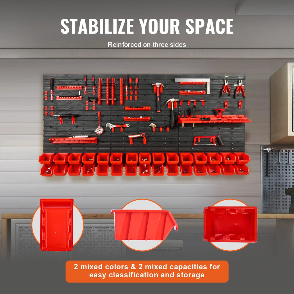 Wall Mounted Storage Bins, Rack Organizer