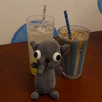 Funny Ugly Cute Bug-Eyed Dog Plush Keychain