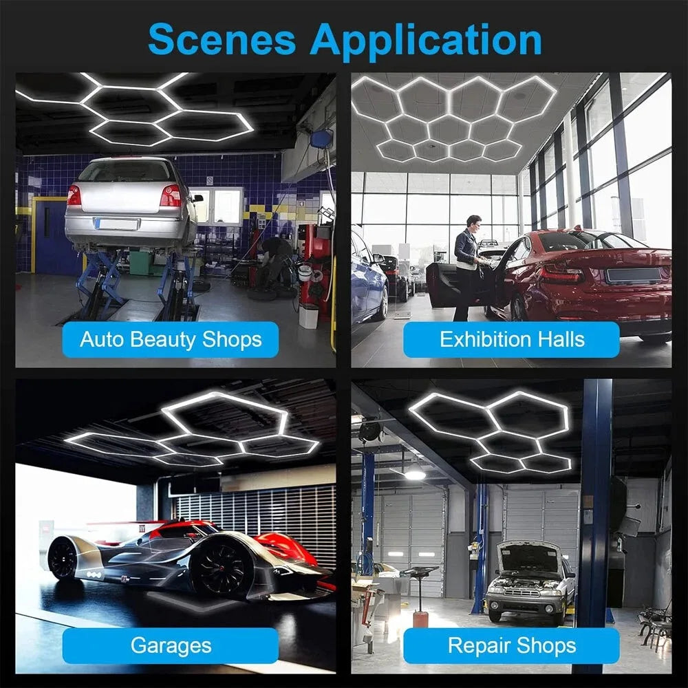 Hexagon LED Honeycomb Garage/Shop Light