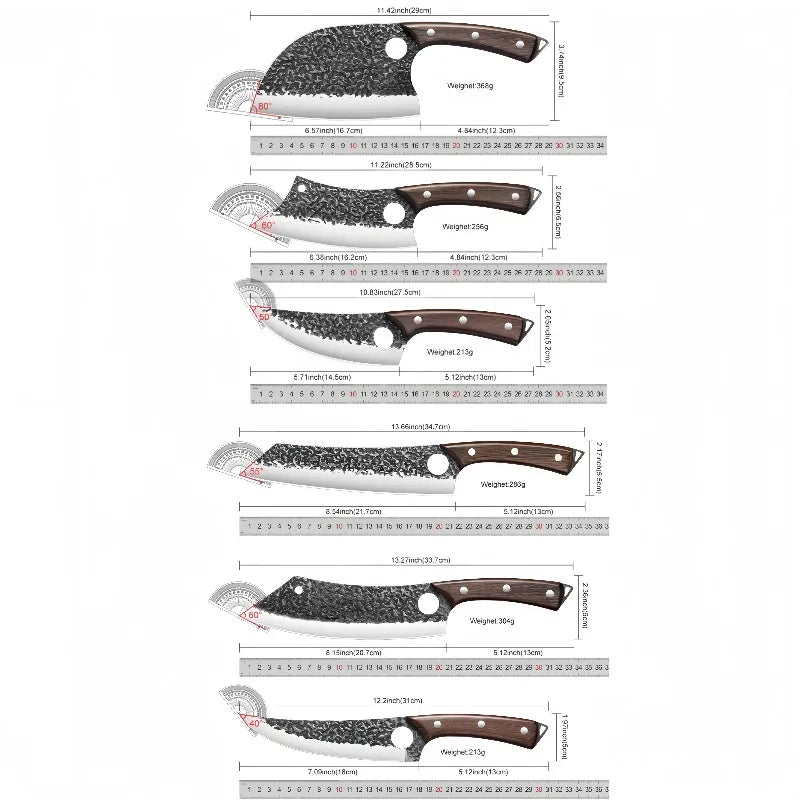 6 Pcs Professional Chef's Kitchen Knife Set