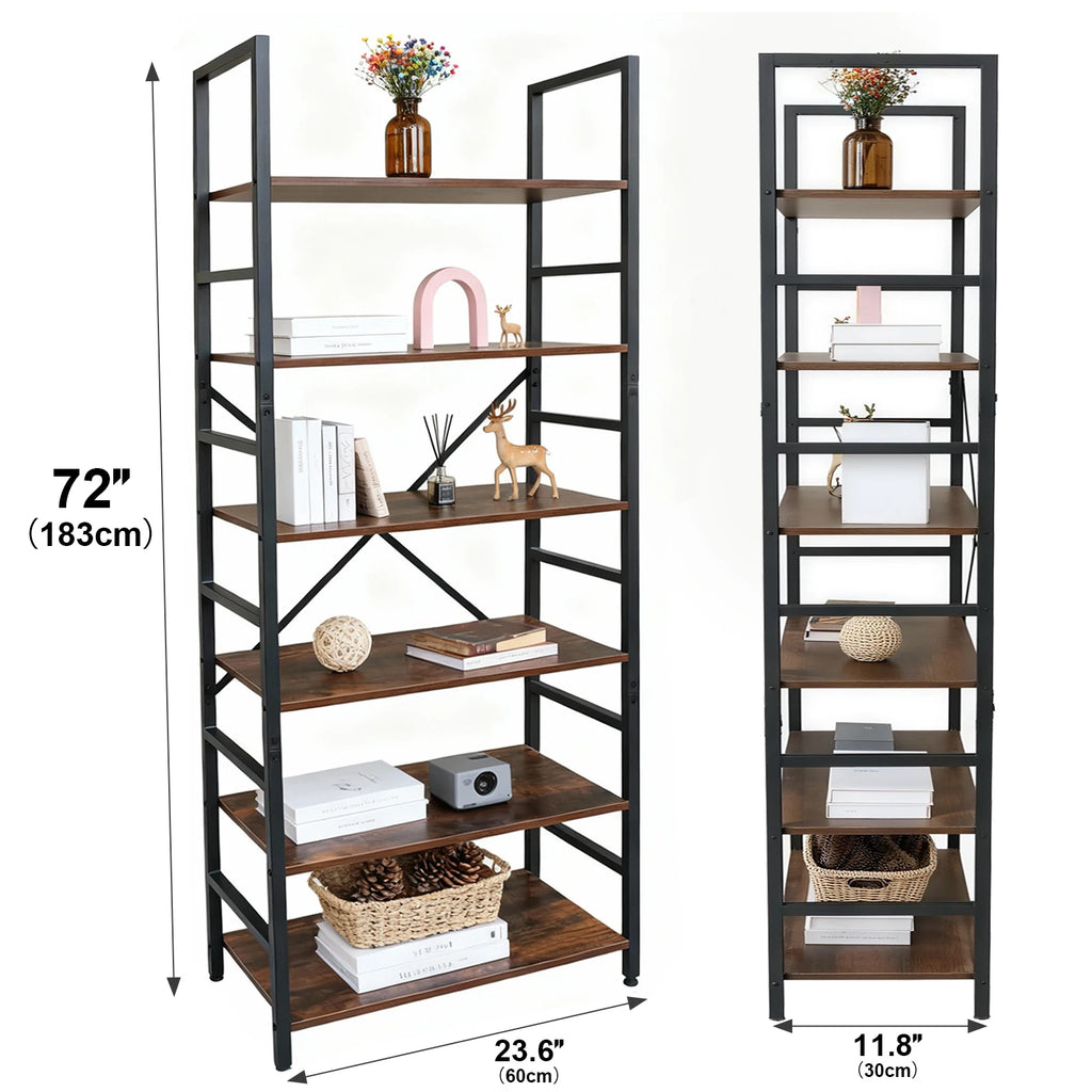 Book Shelf, 5 Tier Bookcase, Modern Bookshelf
