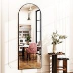 59x16" 64x21" 71x26" Black Arched Full-Length Mirror