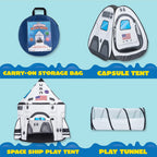 Joyfy Rocket Ship Play Tent With Tunnel