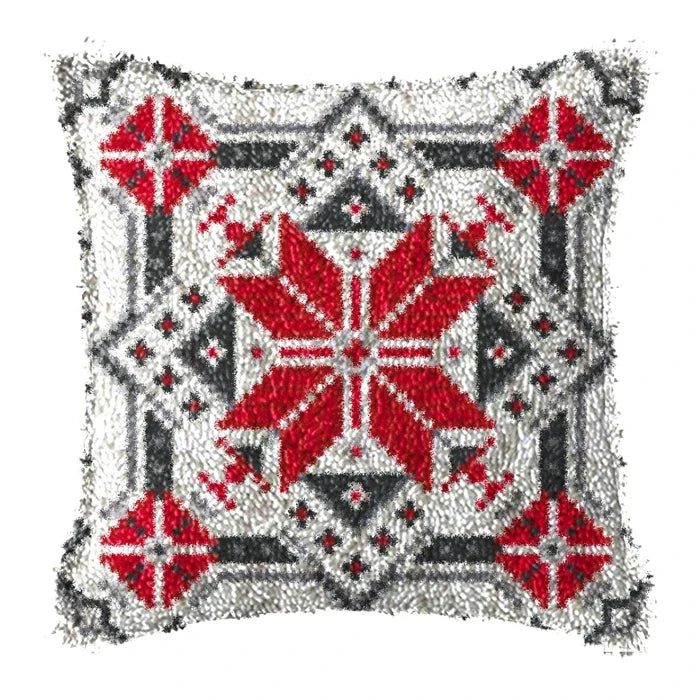 DIY Latch Hook Rug Kits Snowman Santa Claus Hat Embroidery Cushion Pillow Cover