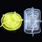 6 Pcs Silicone Stretch Lids for Kitchen Food Covers | Universal Bowl Caps