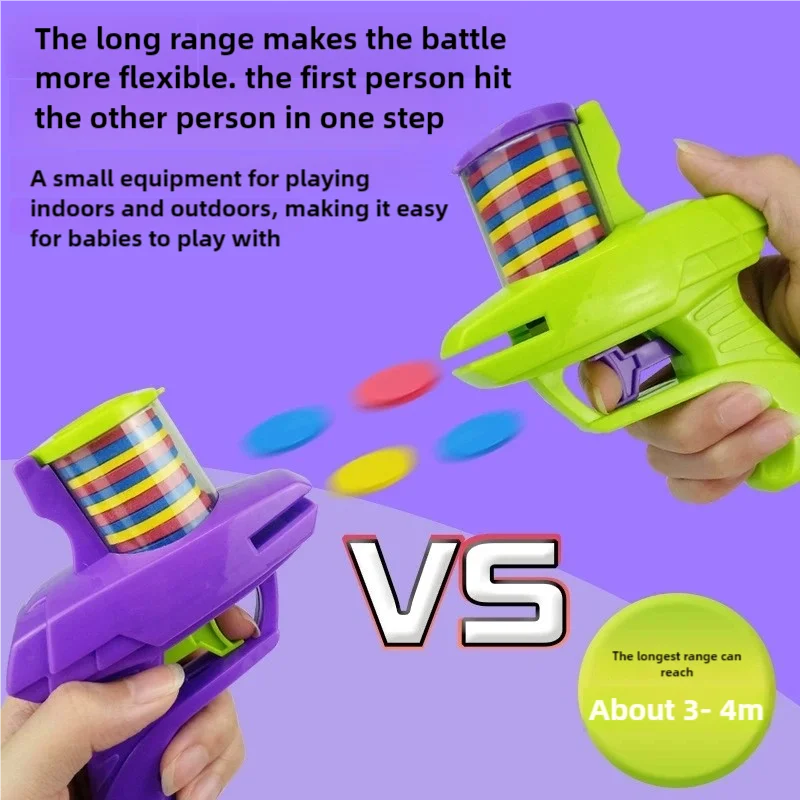 Foam Flying Disc Launcher/Shooter for Outdoor or Indoor Games