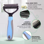Professional Pet Hair Removal Comb | Shedding Tool for Dogs and Cats