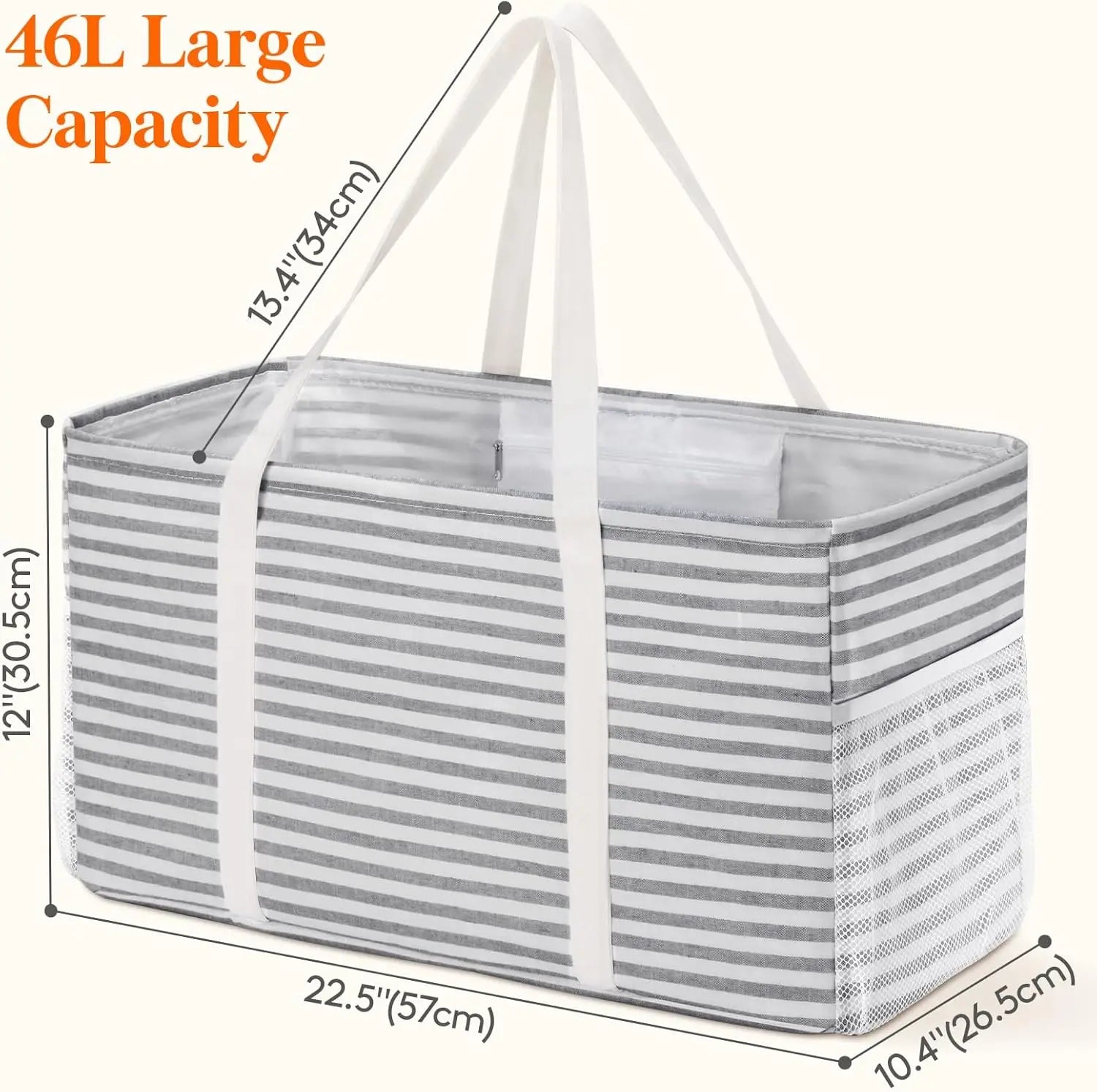 Extra-Large Reusable Grocery Bag With Metal Frame