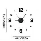 DIY Frameless Wall Clock | Silent Decorative Clock for Living Room