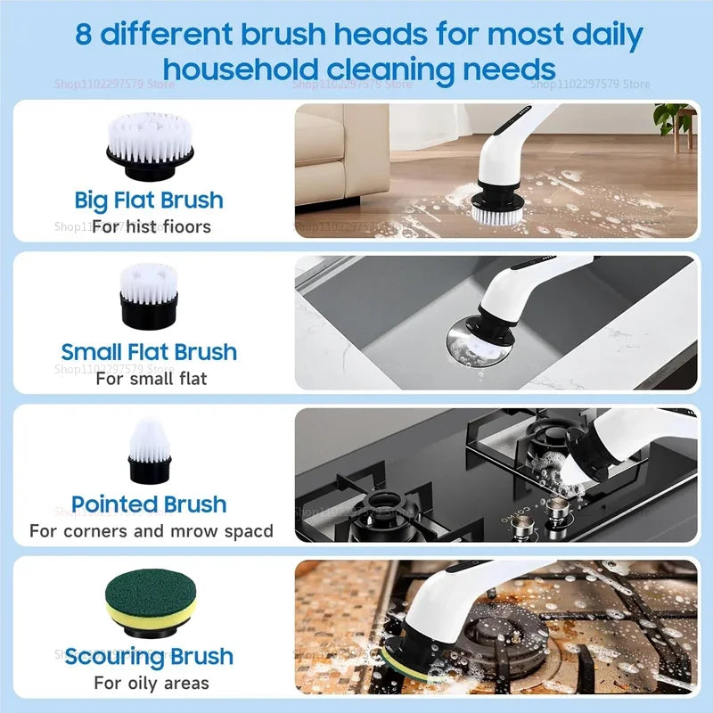 9-in-1 Cordless Spin Scrubber & Extension Wand