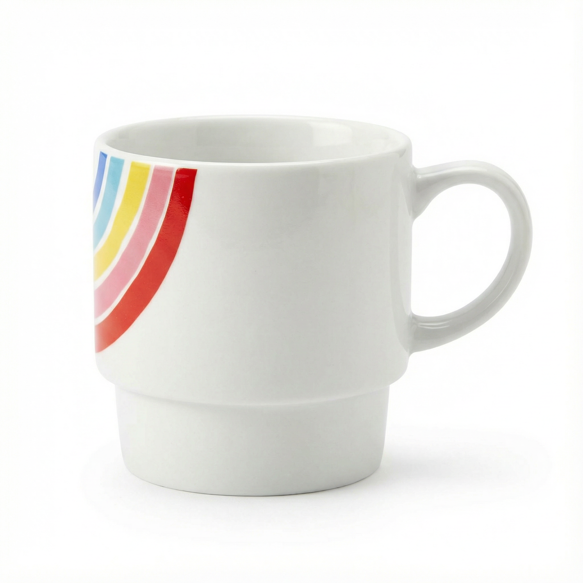 Set of 2 Rainbow Stacking Mugs