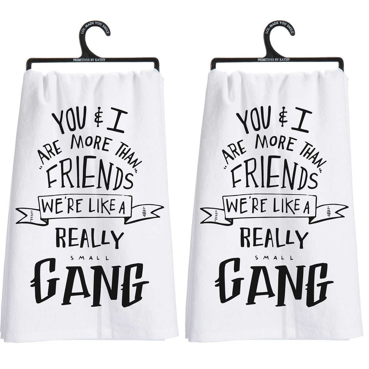 Set of 2 More Than Friends Snarky Dish Cloth Towel