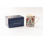 Set of 4 Handmade Turkish Ceramic Botanical Mugs - 9 Styles Available