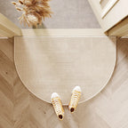 VIKAMA Modern Simple Entry Door Mat Semi-circular Non-slip Dirty Resistant Entryway Foot Mat Kitchen Carpet Home Decoration