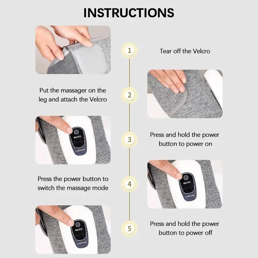 Wireless Rechargeable Electric Leg/Arm Massager Air Compression