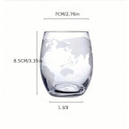 Decanter Globe Set With 2 Etched Glasses