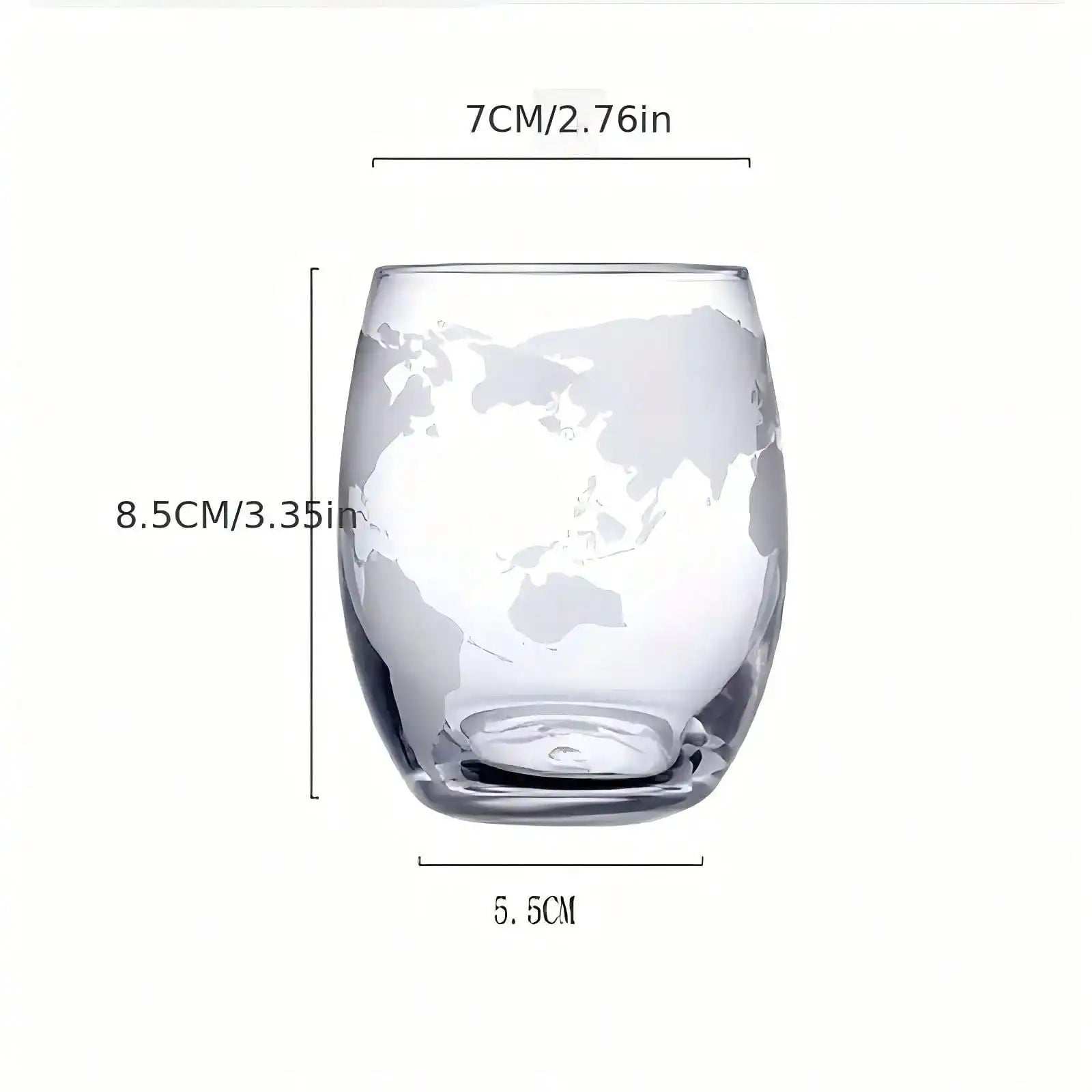 Decanter Globe Set With 2 Etched Glasses