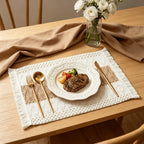 6 Pcs Boho Macrame Placemat Set