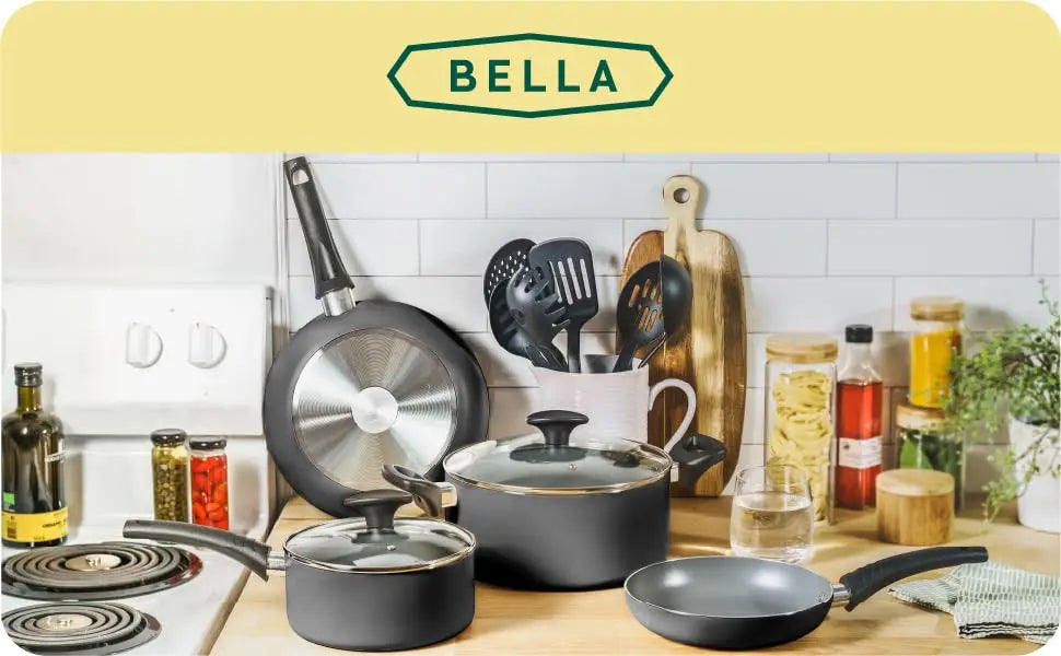 Bella Cookware Set 12 Piece Pots/Pans/Utensils