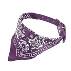 Adjustable PU Dog/Cat Collar with Detachable Scarf | For Small Medium Dogs and Cats