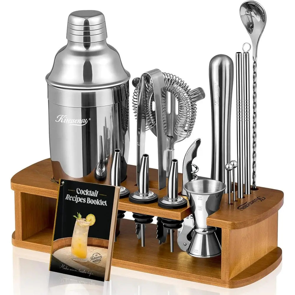 Luxe Cocktail Shaker & Bartender Kit W/ Stand