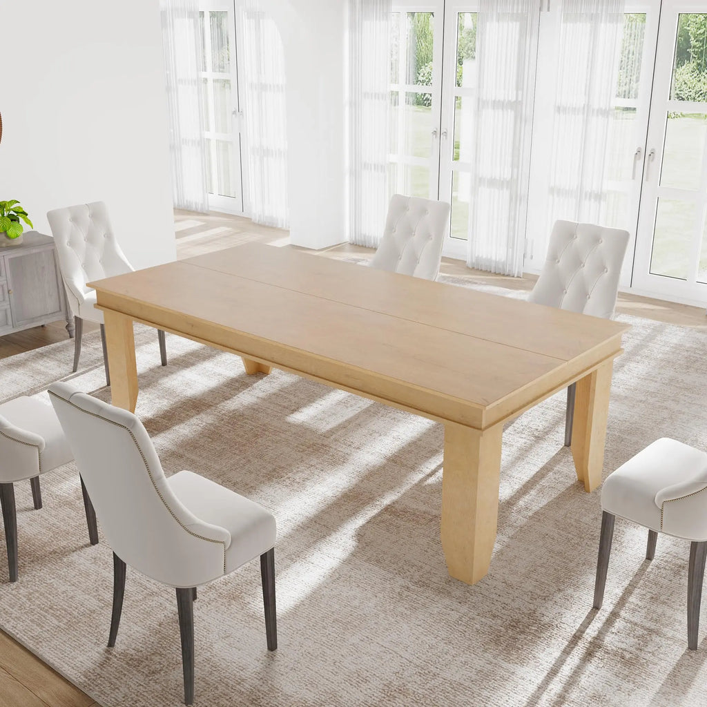 Farmhouse Wooden Dining Table For 4-6