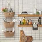 3-Tier Cotton-Rope Baskets Pantry, Bathroom, Nursery, Entryway