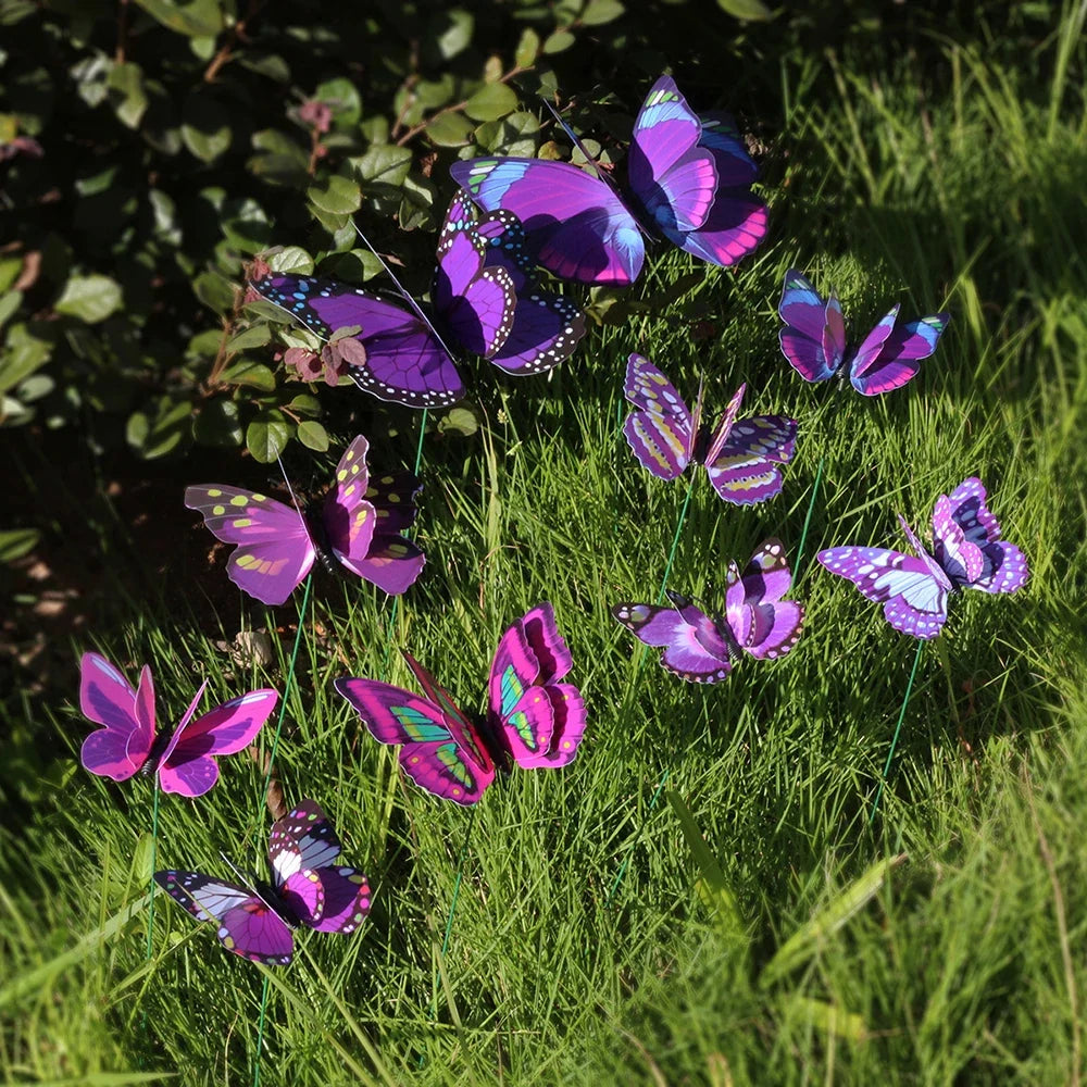 10pcs Large Butterfly Garden Yard Planter