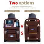 Back Seat Organizer with Foldable Table Tray Tablet Holder Tissue Box