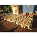 100-Pack 6-Inch Natural Bamboo Tubes