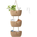 3-Tier Cotton-Rope Baskets Pantry, Bathroom, Nursery, Entryway