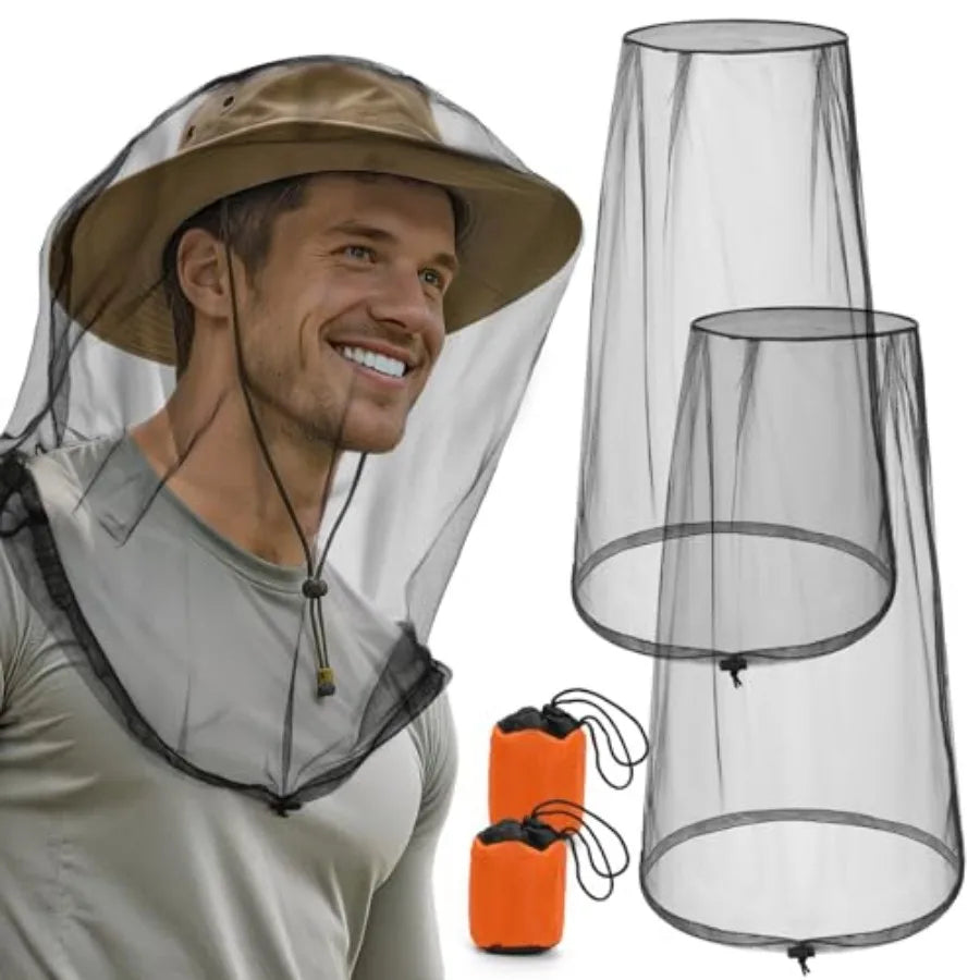 2 Pack Premium Mosquito Head Nets