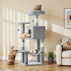 Multi-Cat Climbing Tower With Condo, Hammock, Scratch-Post