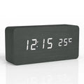 Wooden Digital Alarm Clock, With Temperature