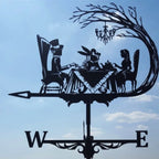 Metal Weathervane,Witch Iron Weather Vane,Sea Rover Wind Direction Indicator,Garden Decoration,Outdoor Roof Decoration,Gardening