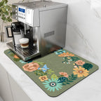 Absorbent Dish Drying & Coffee Station Mat, Various Colors, Sizes